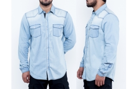 Men's Shirt Fabric-100% CTN, Denim