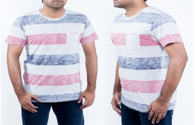 Men's T-shirt Fabric-CTN.Poly.Viscose, S.J