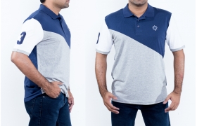 Men's Polo Fabric-100% CTN, S.J, Contrast Fabric-CTN.Viscose, S.J