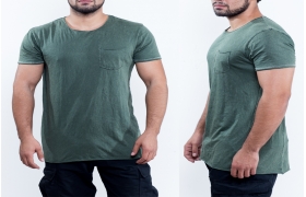 Men's T-shirt Fabric-CTN.Poly Slub, S.J