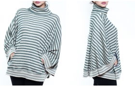 Ladies Top Fabric-100% CTN, Striped Waffle Thermal